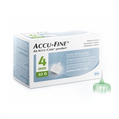  Accu Fine 4mm com 100 agulhas para aplicação de insulina